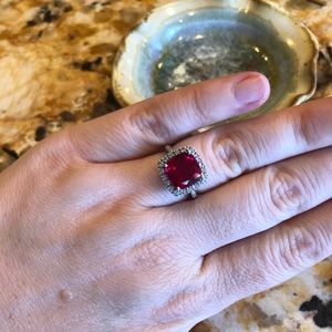 10k white gold ruby ring